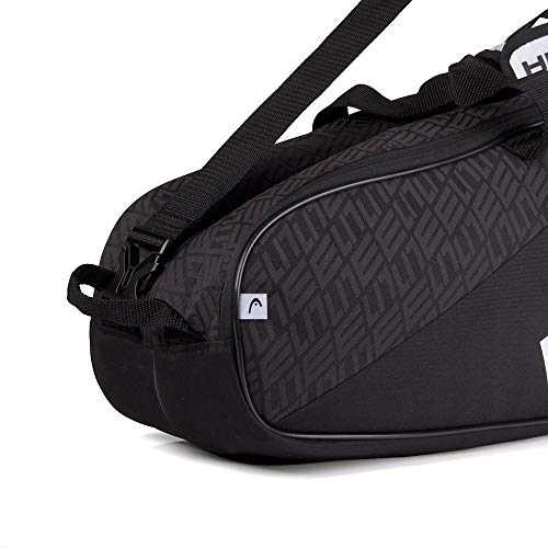 Head Elite 6R Combi Bolsa de Tenis, Adultos Unisex, Negro/Blanco