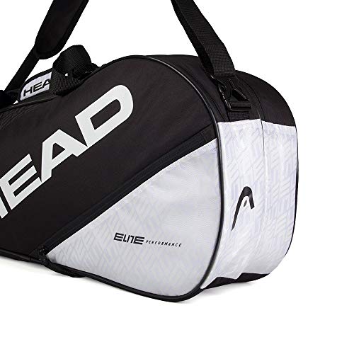 Head Elite 6R Combi Bolsa de Tenis, Adultos Unisex, Negro/Blanco