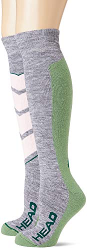 Head V-Shape Kneehigh Ski Socks (2 Pack) Calcetines de esquí, Colores Mezclados, 43/46 (Pack de 2) Unisex Adulto