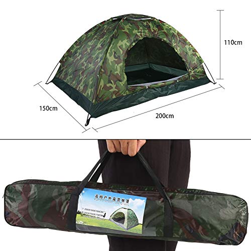 Heaveant Tienda de campaña al Aire Libre, Camuflaje al Aire Libre Tienda de campaña para 2 Personas Protección UV Tienda de Mochila Impermeable para Senderismo