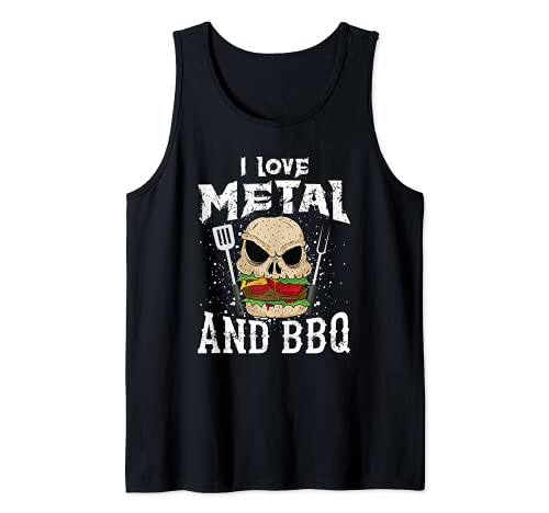 Heavy Metal And Barbecue - Hard Rock Biker BBQ Rockabilly Camiseta sin Mangas