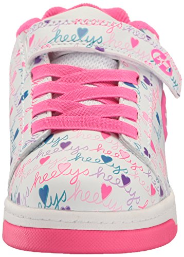 Heelys Dual Up, Zapatillas para niñas, Blanco (White / Pink / Multi), 35 EU