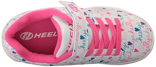Heelys Dual Up, Zapatillas para niñas, Blanco (White / Pink / Multi), 35 EU