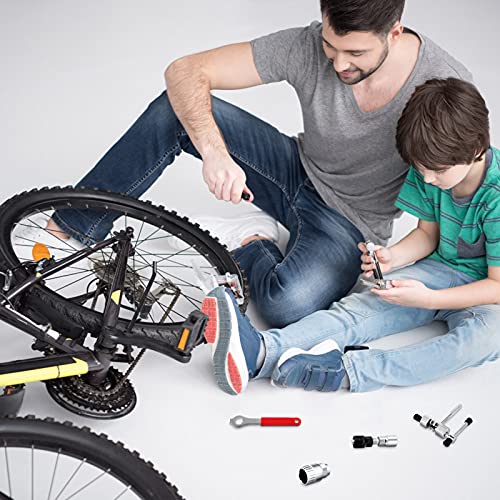 Heilok Kit de Herramientas de Reparación de Bicicleta, Que Incluye Extractor de Manivela, Cortador de Cadena, Llave Inglesa y Extractor del Pedalier de Bicicleta, para el Mantenimiento de MTB
