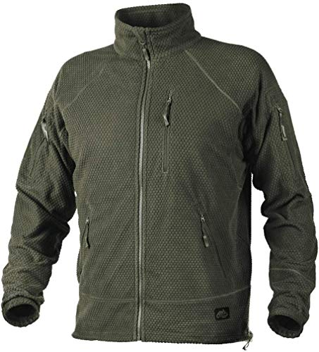 Helikon-Tex Boys Alpha Tactical-Grid - Chaqueta de forro polar (talla L), color verde