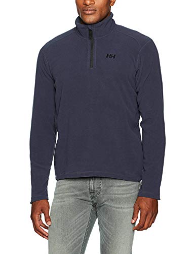 Helly Hansen Daybreaker 1/2 Zip Fleece Chaqueta con forro polar, con tecnología Polartec y diseñada para cualquier actividad casual o deportiva, Hombre, Azul (Graphite Blue), S