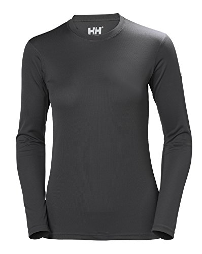 Helly Hansen HH Tech Crew Camiseta Deportiva Manga Larga, Mujer, Ebony, XL