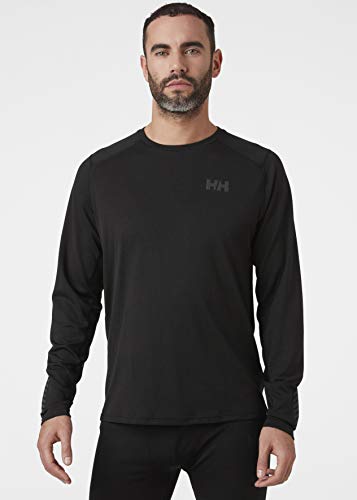 Helly Hansen Lifa Active Crew Camiseta Manga Larga, Hombre, Black, XL