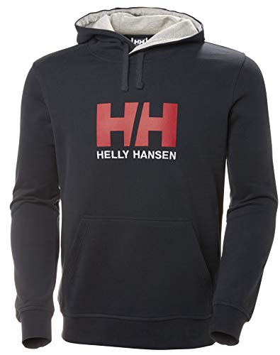 Helly Hansen Logo Hoodie HH Sudadera con Capucha, Hombre, Azul Marino, L