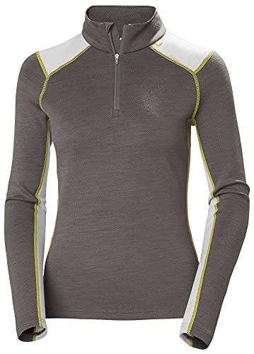 Helly Hansen W LIFA Merino Midweight 1/2 Zip, Gris Gorrión, M