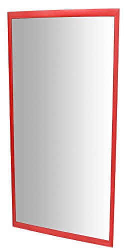 HenBea- Espejo infantil acrílico con marco de madera, Color rojo, 120x50 cms (755/B1)