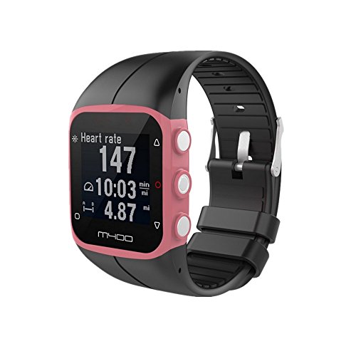 Hensych® - Correa de muñeca de repuesto para reloj Polar M400, M430, reloj para correr con GPS, color negro