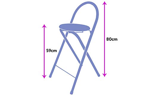 HERSIG - Taburete Plegable | Taburete con Respaldo Plegable - Color Arce