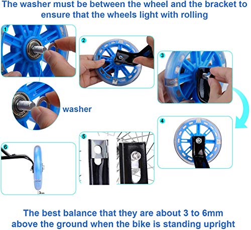 HIQE-FL Ruedines Bici Infantil,Ruedas Estabilizadoras,Bicicleta Infantil Ruedines,Estabilizador de Bicicleta,Ruedas de Entrenamiento Bicicleta Infantil,Ruedas Niño Bicicleta (lilaA)