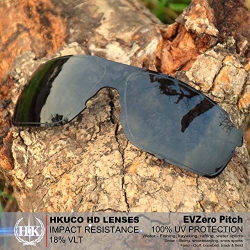 HKUCO Lentes de repuesto para Oakley EVZero Pitch Gafas de sol Negro Polarizado