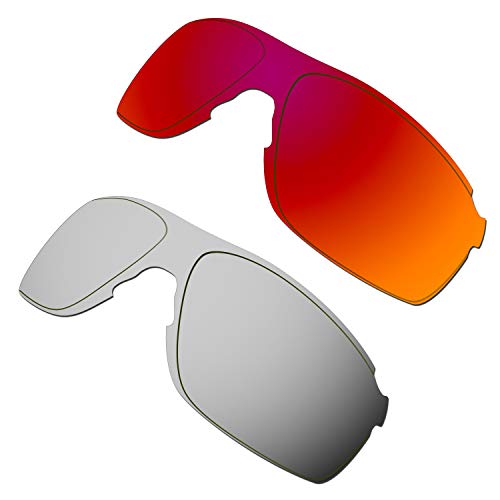 HKUCO Reforzarse Lentes de repuesto para Oakley EVZero Pitch Rojo/Titanio Gafas de sol