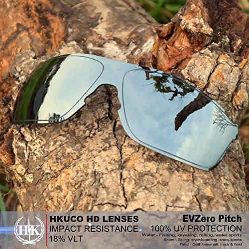 HKUCO Reforzarse Lentes de repuesto para Oakley EVZero Pitch Titanio/Verde Gafas de sol
