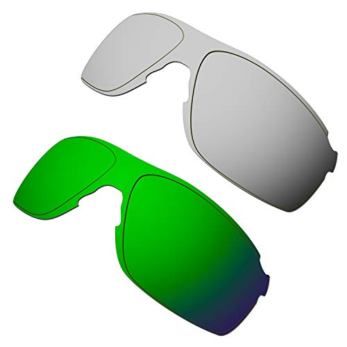 HKUCO Reforzarse Lentes de repuesto para Oakley EVZero Pitch Titanio/Verde Gafas de sol