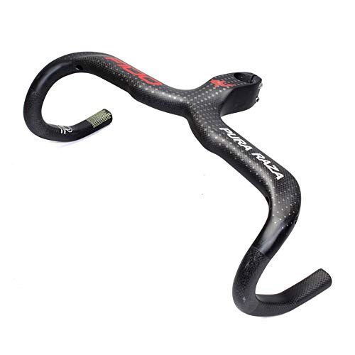 HKYMBM Manillar Carbono Carretera, Llena De La Fibra De Carbono Bicicleta De Carretera Integrado Curva del Manillar 28,6 MM Engranaje Fijo Manillar 400MM / 420MM / 440MM,440 * 100mm