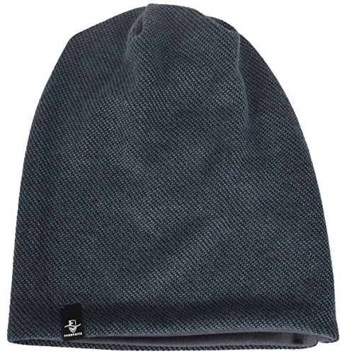 Hombre Algodón Gorros de Punto Slouch Cráneo Invierno Verano Sombreros (305-Gris)