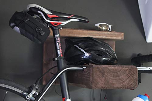 Homeclassics Soporte de pared de madera para bicicleta de carretera o de montaña – Soporte de pared exclusivo para bicicleta – también para manillares anchos