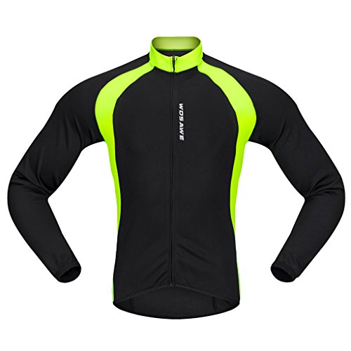 HomeDecTime Bicicleta Ciclismo Jersey Riding Racing MTB Team Chaqueta de Manga Larga para Hombres Mujeres - Negro, XXL