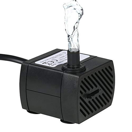 Homvik Mini Bomba de Agua Sumergible 350L/H 5W Bomba Agua Ultra Silencioso para Acuario Estanque Pecera y Fuente de Agua Mascotas Circulación de Agua Dulce y Marino Altura 0.8m