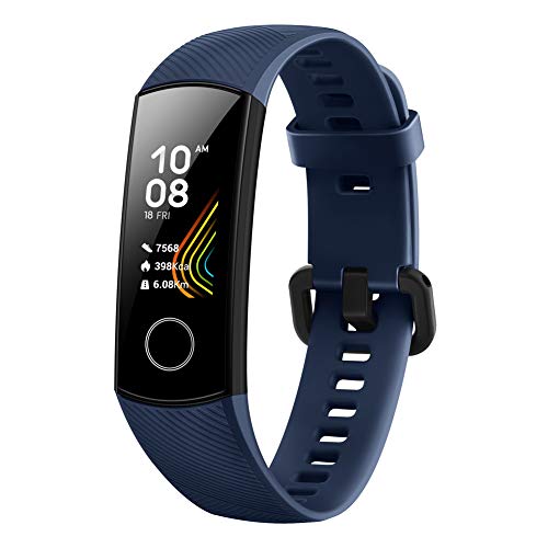 HONOR Band 5 Smartwatch Pulseira de atividade Inteligente impermeável IP68 com pulsómetro, Monitor de atividade desportiva, rastreador de Fitness com pedómetro, Azul
