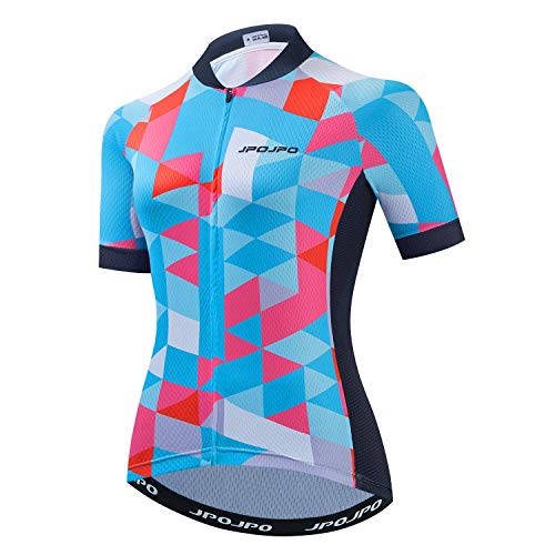 Hotlion Mujeres Ciclismo Jersey Mountain Bike Racing Top Ropa, Cu0037, Medium