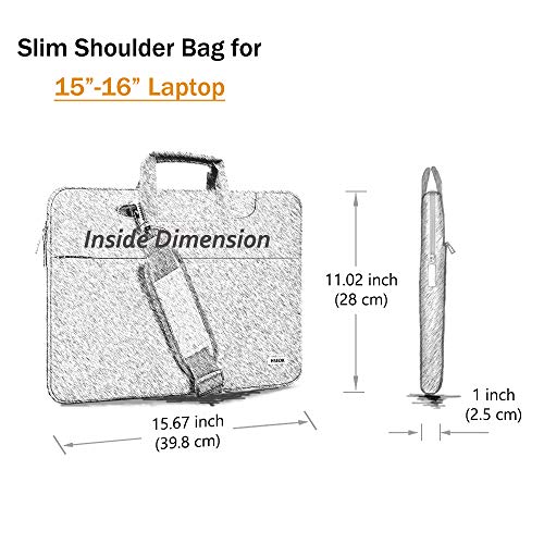 HSEOK Bolso Bandolera/Maletín para Portátil 15"-16", Funda Protectora Laptop Sleeve Dura y Impermeable para 15" 16" MacBook Pro, 15"-15,6"-16" HP ASUS Acer Lenovo DELL Notebook, Mariposa