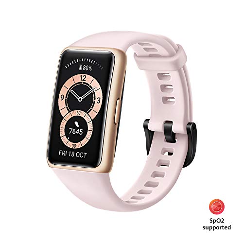 Huawei Band 6 - Pulsera de actividad con monitorización de Oxígeno en sangre (SpO2) 24horas, Pantalla FullView de 1.47 pulgadas, Batería para dos semanas, Análisis de frecuencia cardiaca