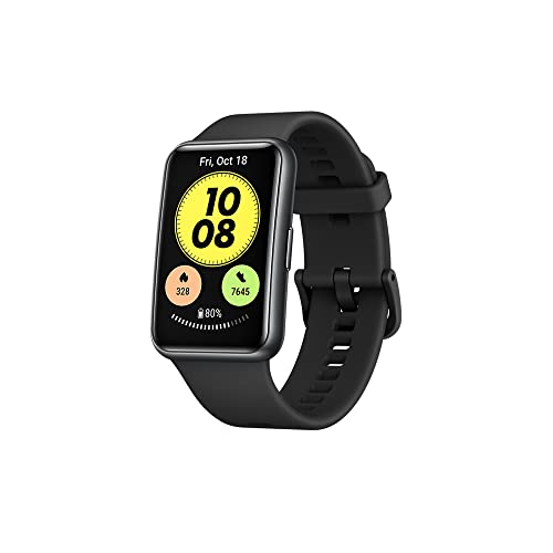 HUAWEI Watch FIT New - Smartwatch con Cuerpo de Metal, Pantalla AMOLED de 1.64”, hasta 10 días de batería, 96 Modos de Entrenamiento, GPS Incorporado, 5ATM, Color Negro