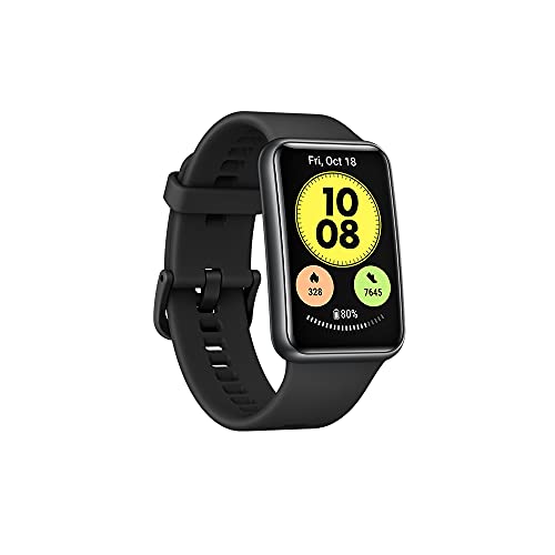 HUAWEI Watch FIT New - Smartwatch con Cuerpo de Metal, Pantalla AMOLED de 1.64”, hasta 10 días de batería, 96 Modos de Entrenamiento, GPS Incorporado, 5ATM, Color Negro