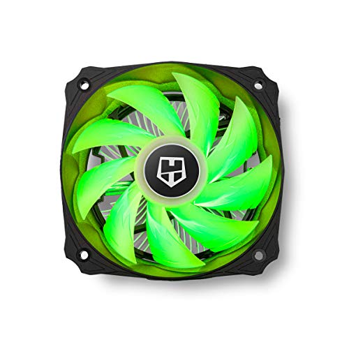 Hummer H-123 RGB- NXHUMMERH123RGB - Ventilador CPU RGB, compatible con AMD&Intel, ventilador 120mm, control inteligente PMW, color negro