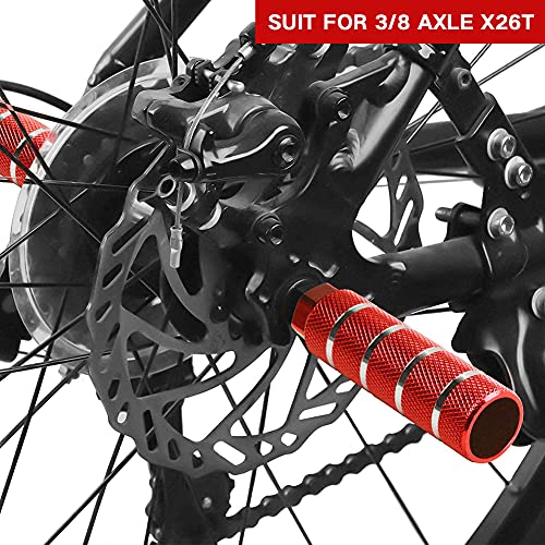 HUYIWEI Clavijas para Bicicleta Universal de Aleación de Aluminio para Bicicleta Pedales Traseros Pedales, BMX Stunt Pegs para BMX MTB Bicicleta de Carretera Bicicleta de Ciudad-2 Piezas