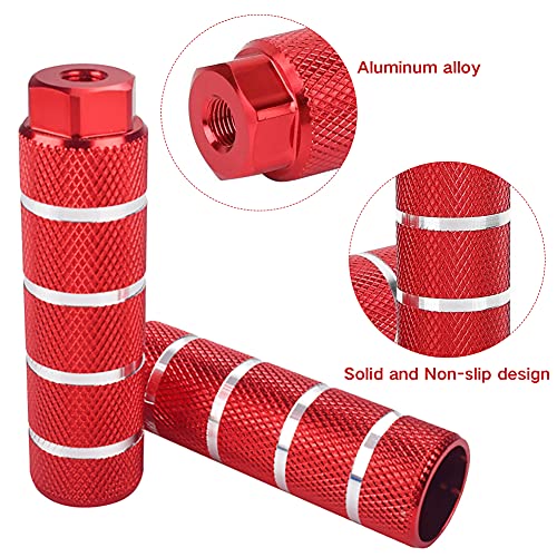 HUYIWEI Clavijas para Bicicleta Universal de Aleación de Aluminio para Bicicleta Pedales Traseros Pedales, BMX Stunt Pegs para BMX MTB Bicicleta de Carretera Bicicleta de Ciudad-2 Piezas