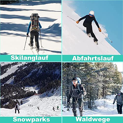 HYQW Mini Patines De Esquí Cortos, Invierno Ajustable Snowskates Skis Skis SkiBlades SkiBaroards, Patines para Snow Outdoor Ski Boots,Green-Adults 35_48 EU
