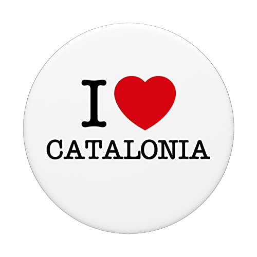 I Love Catalonia Flag Novelty Graphic Tees & Cool Designs PopSockets PopGrip Intercambiable