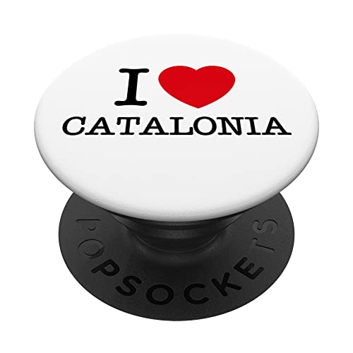 I Love Catalonia Flag Novelty Graphic Tees & Cool Designs PopSockets PopGrip Intercambiable