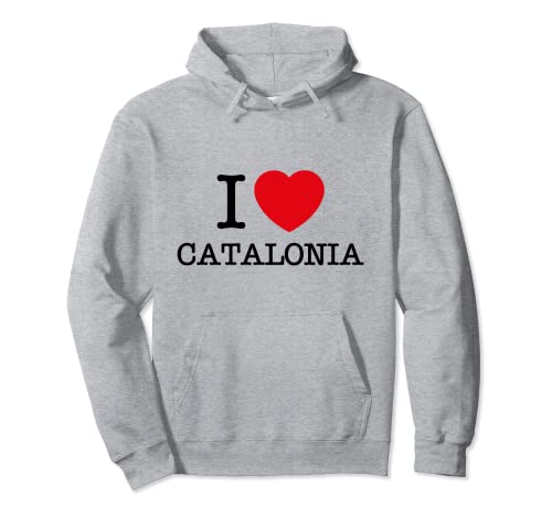 I Love Catalonia Flag Novelty Graphic Tees & Cool Designs Sudadera con Capucha