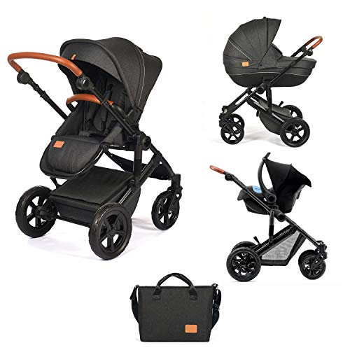 Ibaby One - Cochecito de bebe 3 en 1 - Capazo, Silla, Grupo 0 Plus y Bolso Cambiador - Silla de Paseo homologada 22 Kg