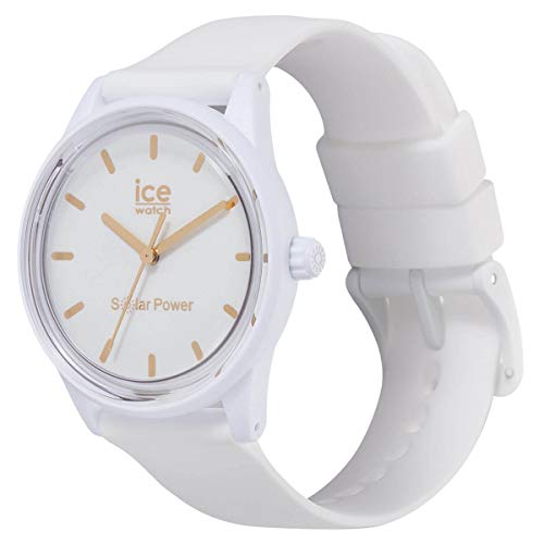 Ice-Watch - ICE solar power White gold - Reloj blanco para Mujer con Correa de Silicona - 018474 (Small)