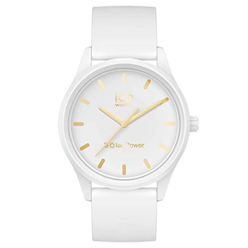 Ice-Watch - ICE solar power White gold - Reloj blanco para Mujer con Correa de Silicona - 018474 (Small)