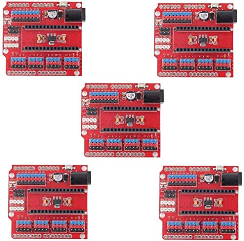 ICQUANZX 5 unidades Nano I/O Expansion Sensor Shield para Arduino UNO R1 Nano 3.0 Duemilanove 2009