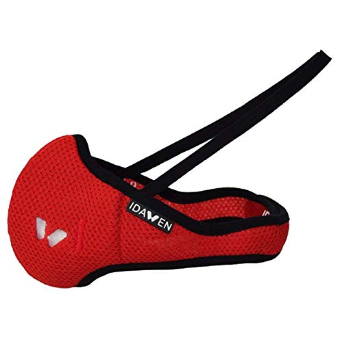 IDAWEN Sport Fashion Mascarilla Deportiva IDAWENMASK 2.0 - con Filtro de Nanofibras del CSIC - Máscara de Deporte de Cierre con Velcro - Mascarilla Lavable - Color Rojo - Talla XL