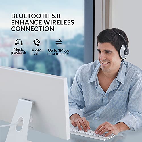 iDsonix Adaptador Bluetooth 5.0 para PC, ordenador de sobremesa, portátil, transferencia inalámbrica para auriculares Bluetooth, altavoces, teclados, ratón/impresoras, compatible con Windows 10/7