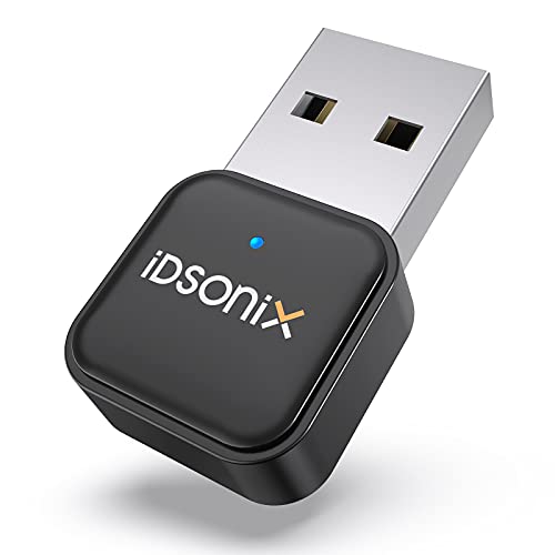 iDsonix Adaptador Bluetooth 5.0 para PC, ordenador de sobremesa, portátil, transferencia inalámbrica para auriculares Bluetooth, altavoces, teclados, ratón/impresoras, compatible con Windows 10/7