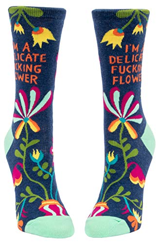 I'm A Delicate F**king Flower Womens Crew Calcetines