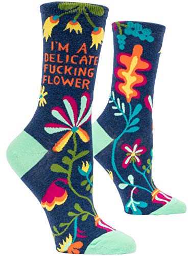 I'm A Delicate F**king Flower Womens Crew Calcetines