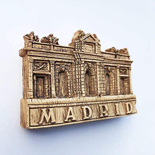 Imán de nevera 3D Porta Alcala de Madrid España, regalo de recuerdo, hecho a mano, decoración para el hogar y la cocina, colección de imanes para nevera